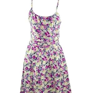 Retrolicious Spring Into The Past Multicolor Floral Dress Size Medium